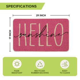 Vibrant pink Hello Sunshine pattern adds cheerful curb appeal