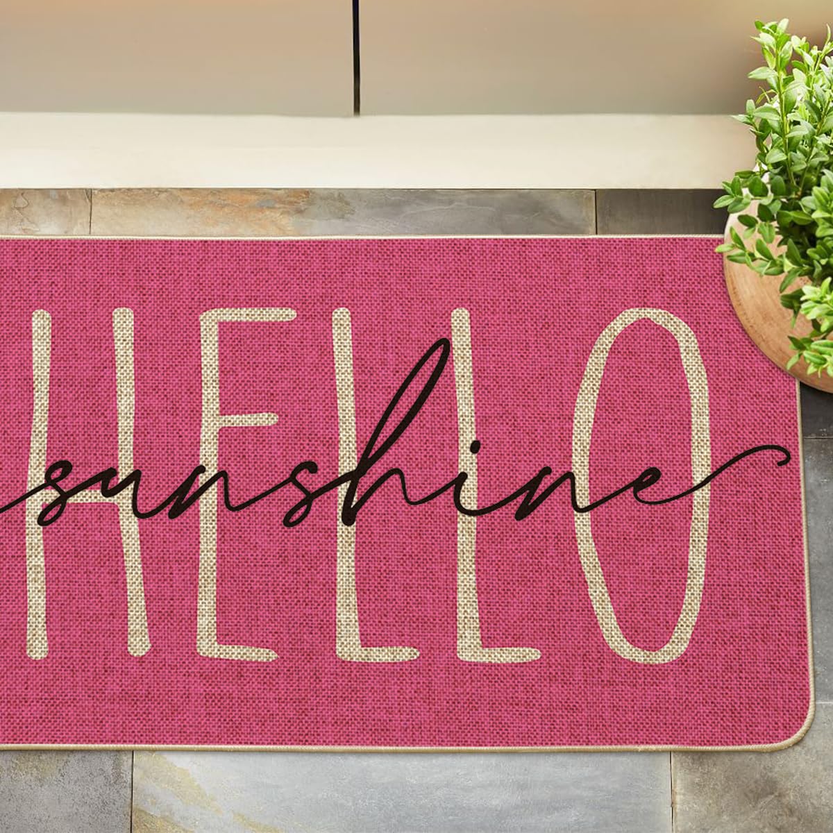 Seasonal design complements porch, deck, or entryway decor year-round