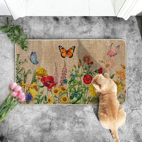 Artoid Mode low-profile doormat with polyester felt top minimizes trips
