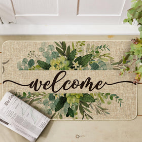 Artoid Mode spring welcome doormat close-up pattern enhances porch decor.