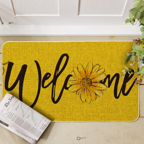 Artoid Mode sunflower design entryway rug 17x29 inches