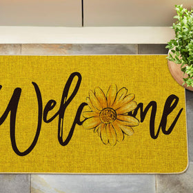 Artoid Mode sunflower entrance mat stain-resistant for high-traffic areas