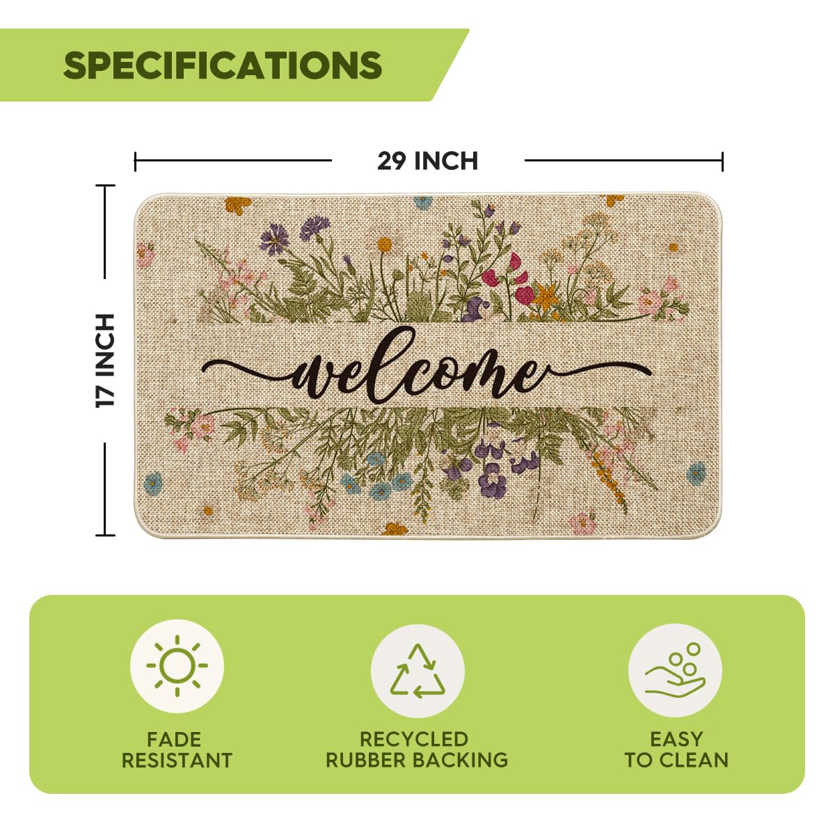 Artoid Mode unique floral pattern enhances entryway decor.