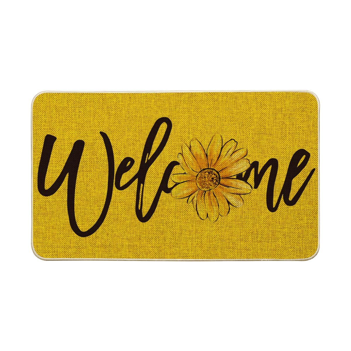 Artoid Mode yellow sunflower door mat suitable for indoor outdoor entryways