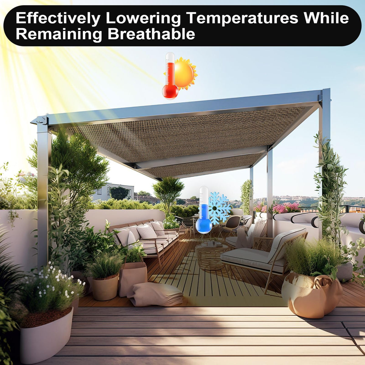 Artpuch easy-install shade with grommets and fasteners for quick mounting.