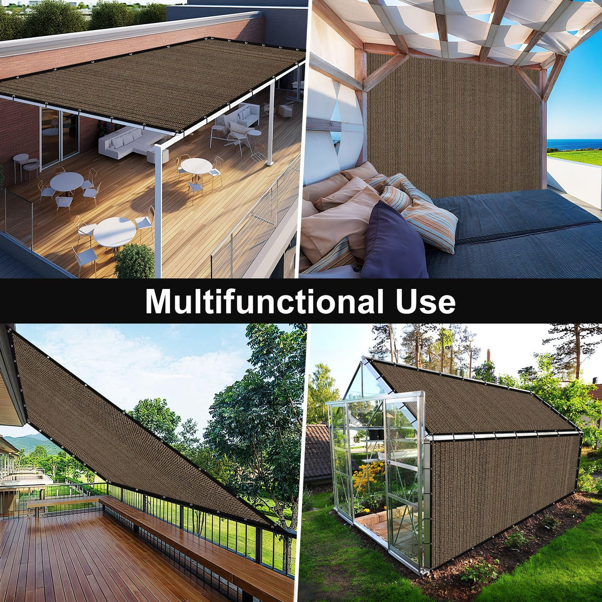Artpuch durable 200GSM HDPE shade fabric withstands wind and weather.