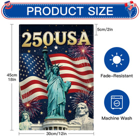 Artscope 12x18-inch garden flag ready for outdoor holiday ambiance.