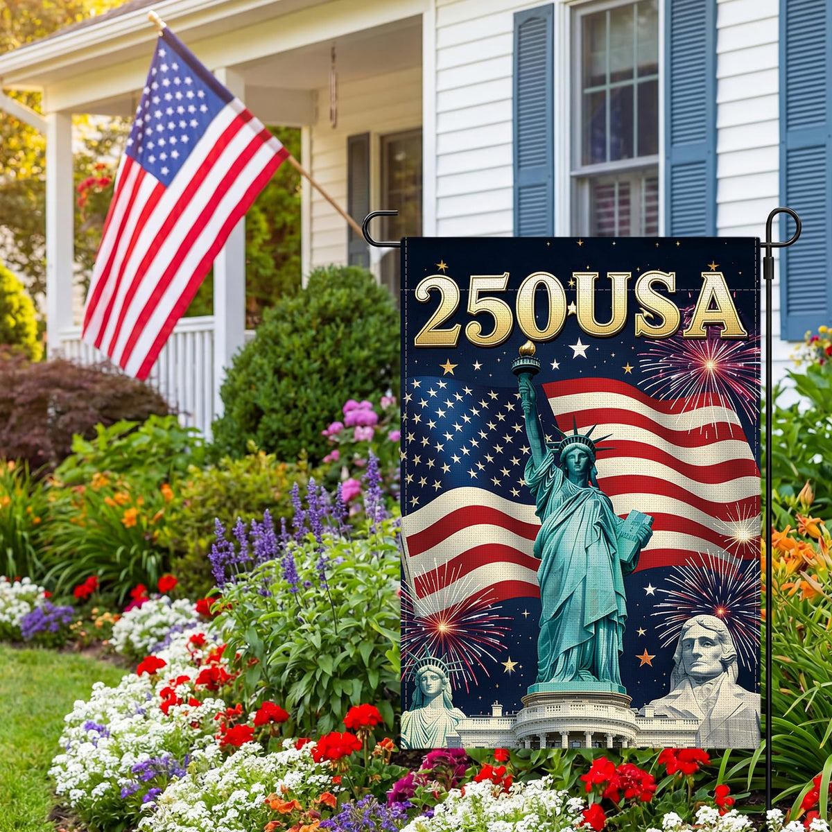 Artscope Sun-resistant flag stays vibrant in outdoor settings.