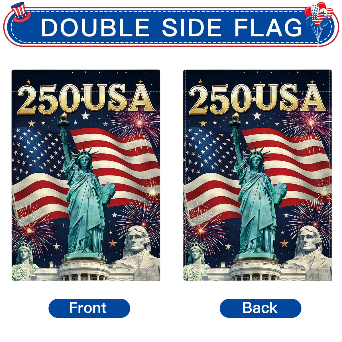Artscope Weather-resistant polyester flag withstands sun and rain.