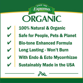ARTSTAR Espoma Bio-Tone Starter Plus organic formula on display for eco-friendly gardens.