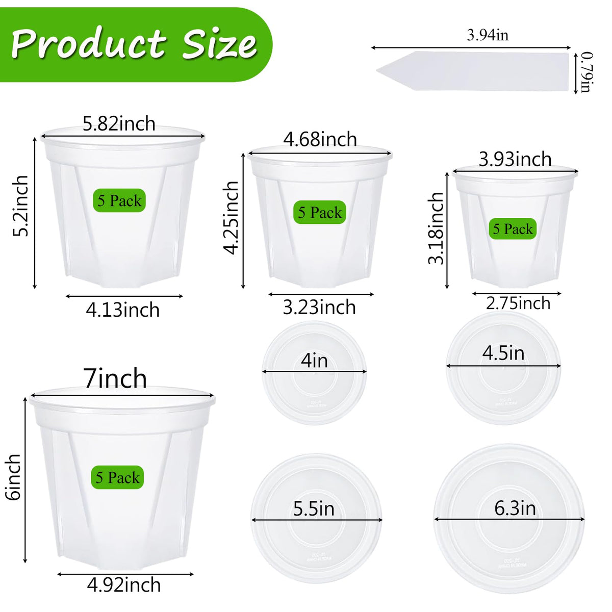 Artuxer clear 5-inch pot with saucer for compact indoor gardening and moisture control.