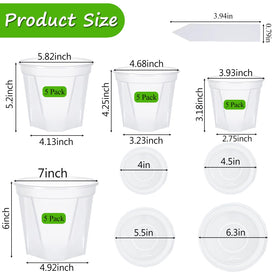 Artuxer clear 5-inch pot with saucer for compact indoor gardening and moisture control.