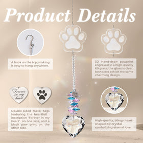 ARUN dog memorial suncatcher designed for versatile indoor display