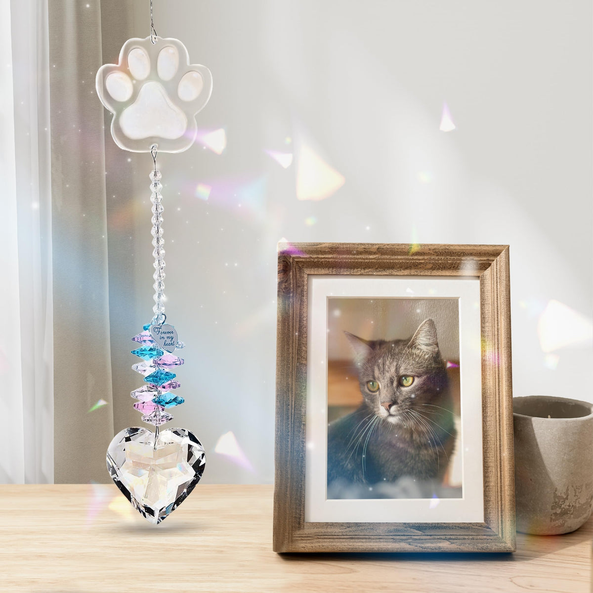ARUN dog memorial suncatcher with outdoor-ready craftsmanship and easy hanging