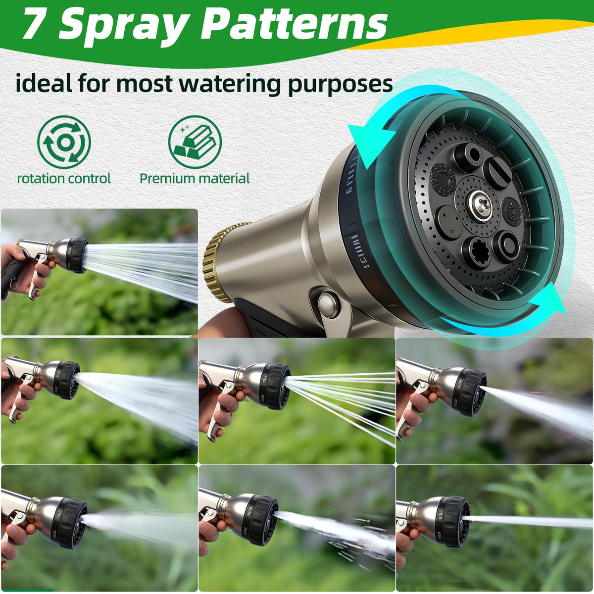 ARXIVE nozzle with ergonomic grip reduces hand fatigue during watering.