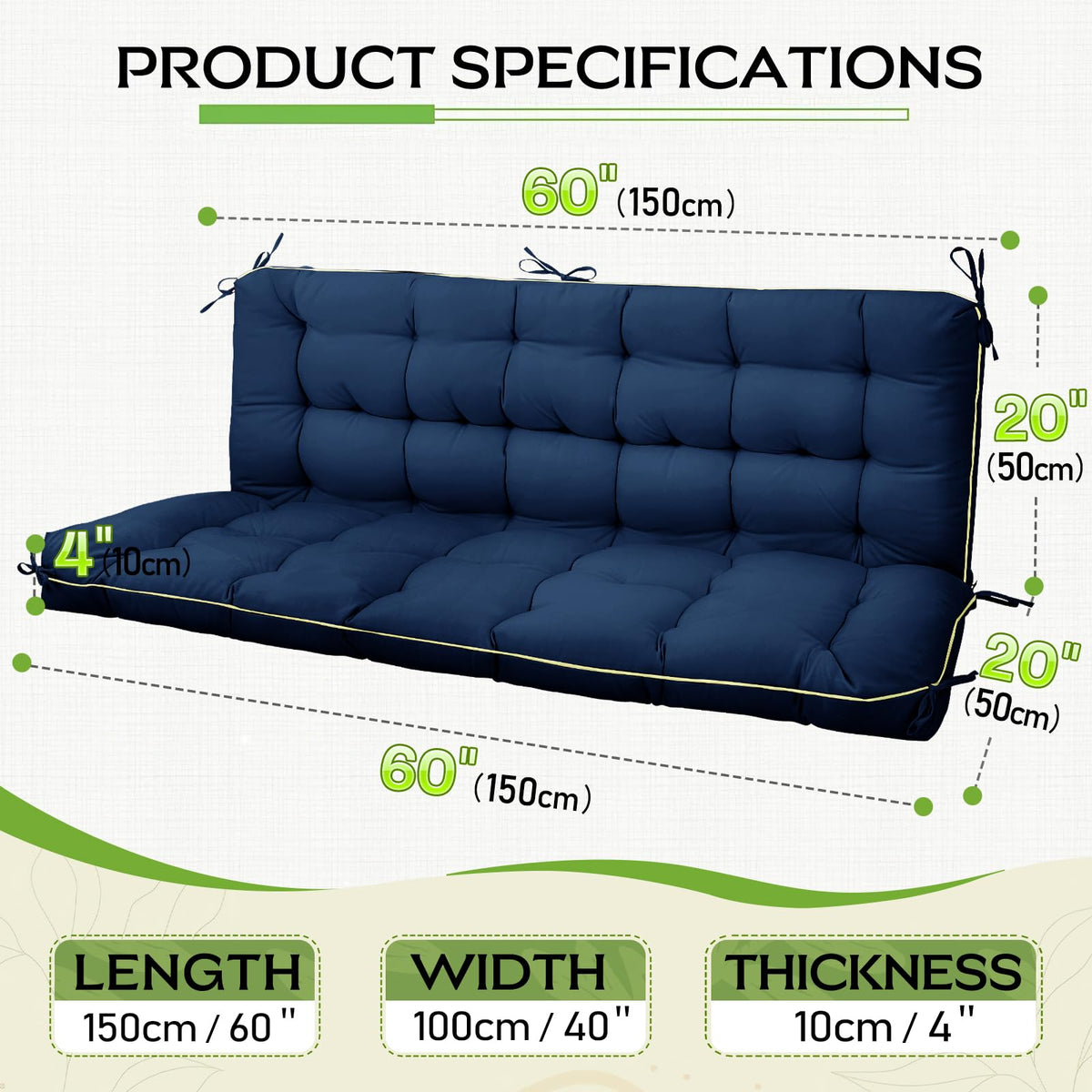 AS AWESLING blue cushion color and fabric durability for outdoor wear