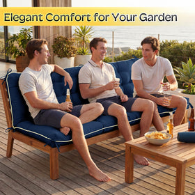 AS AWESLING blue cushion with seven-strap security system on swing