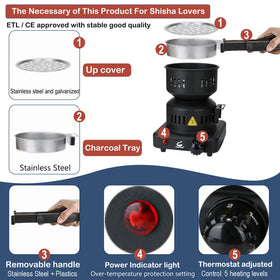ASANMA electric coal stove in compact design suitable for small spaces