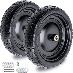 ASDFGHT 13-inch flat-free tire package for carts with puncture-proof design.