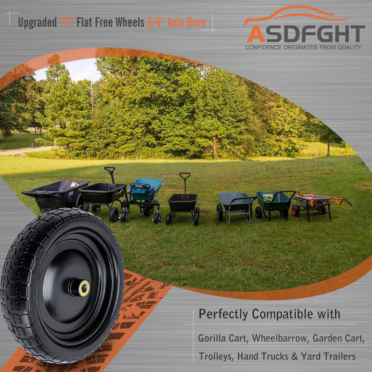 ASDFGHT advanced tread grip design improves traction on varied surfaces.