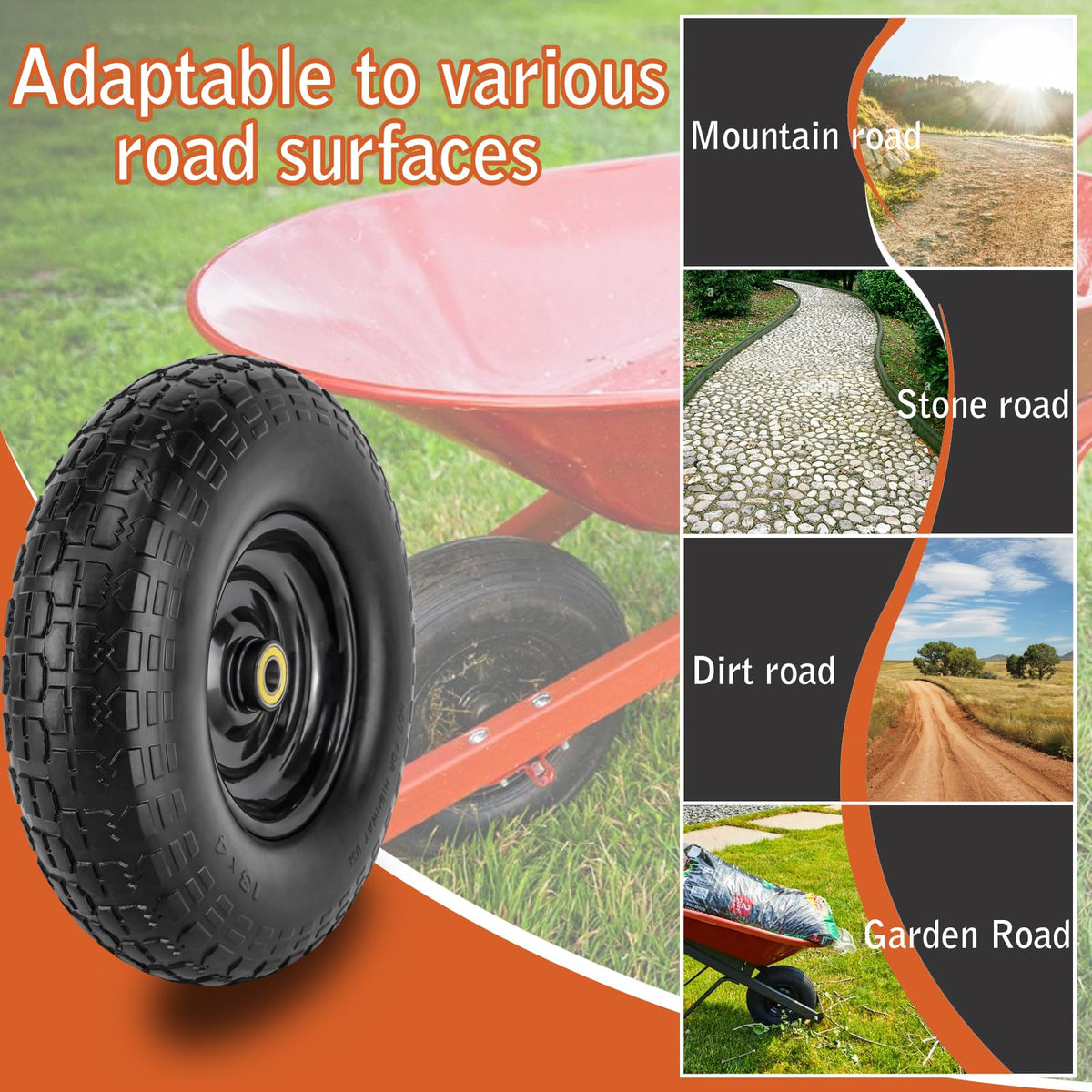ASDFGHT anti-slip tread enhances grip on sand and gravel