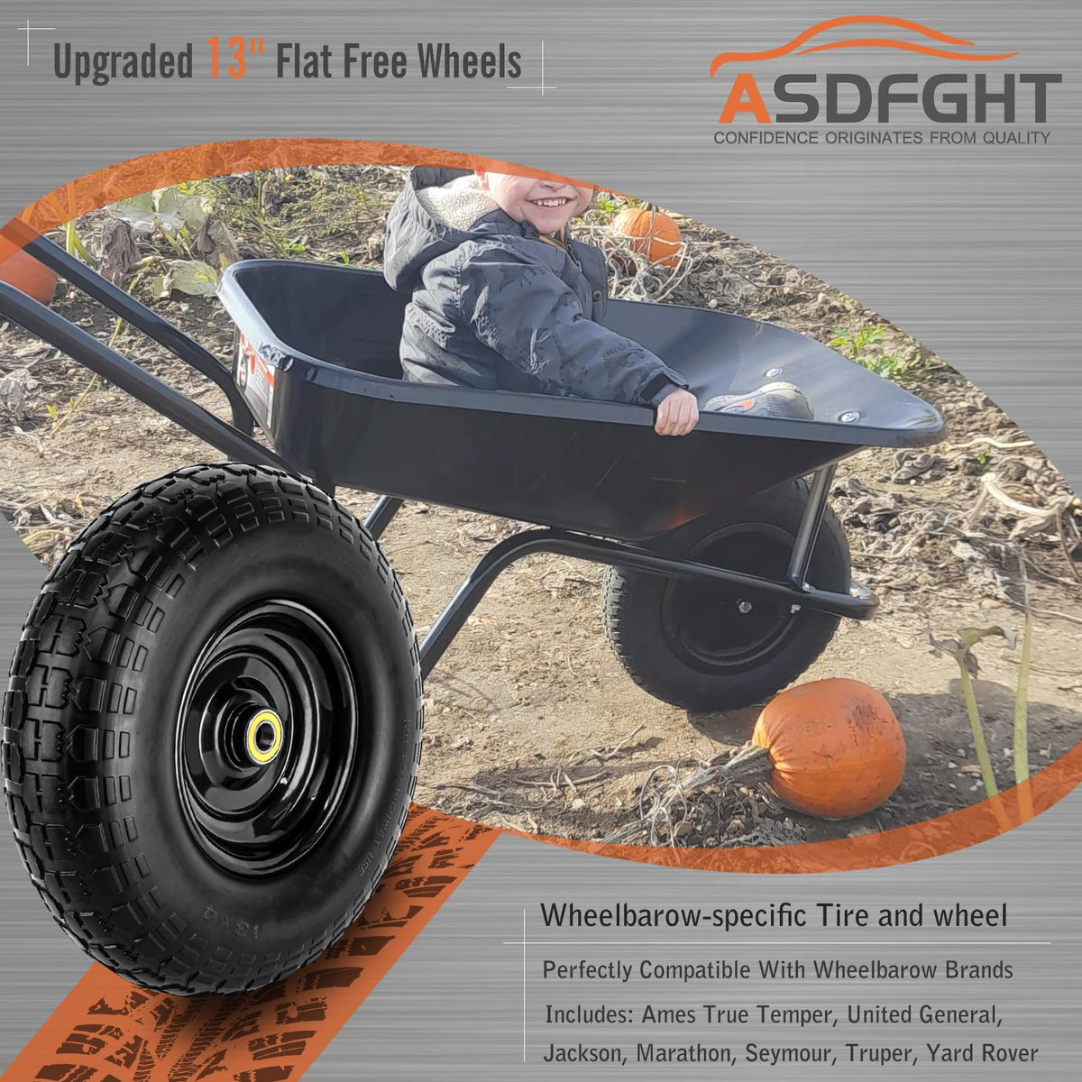 ASDFGHT non-marring tire uses weather-resistant polyurethane