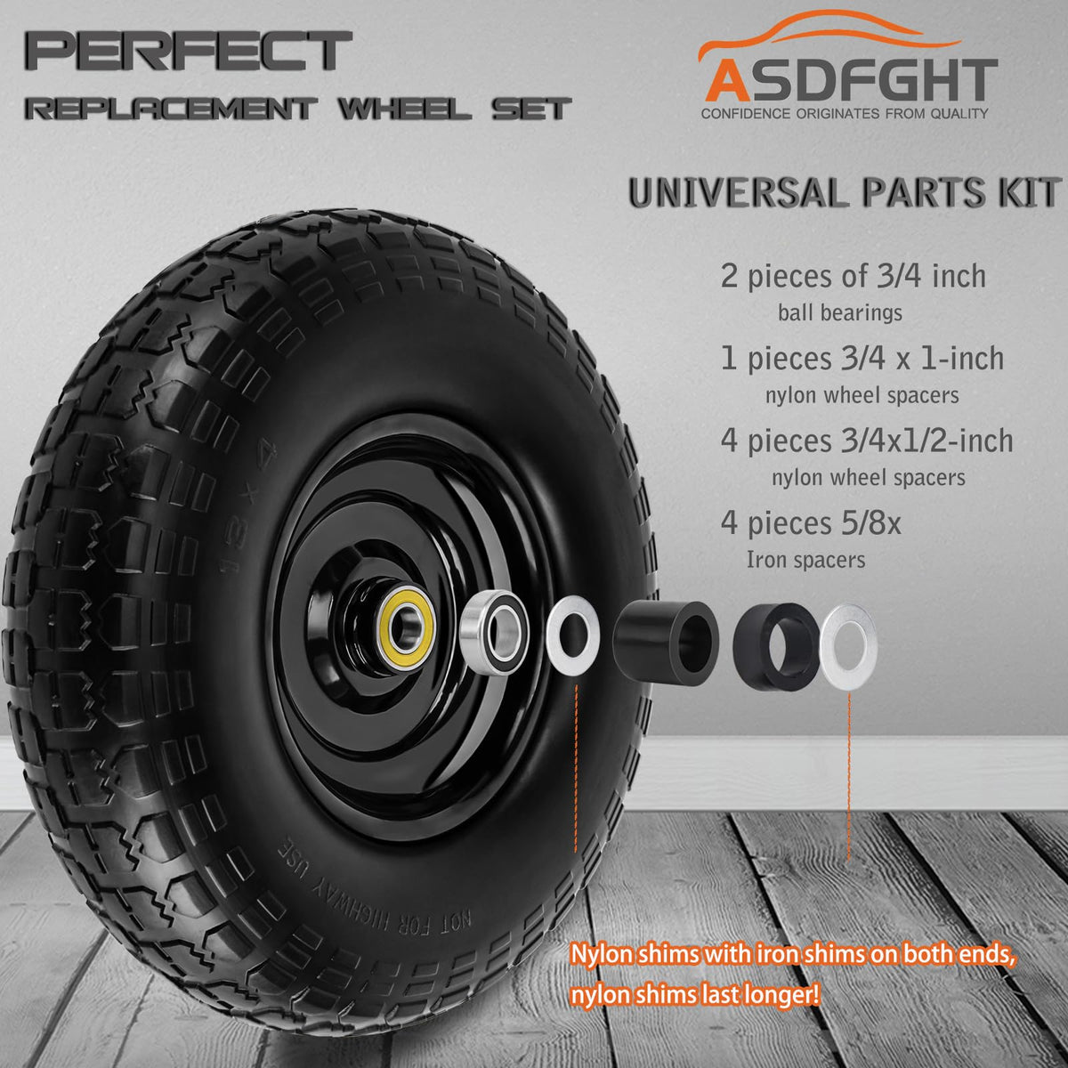 ASDFGHT wheelbarrow 4-00-6 fit for many models