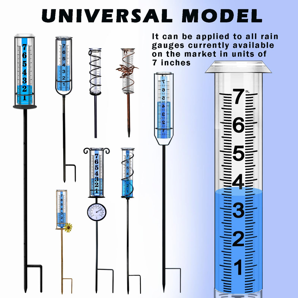 Outdoor-ready Asenron rain gauge tube designed for durable yard measurement.