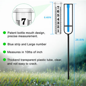 Asenron rain gauge cast iron frame provides sturdy garden support.