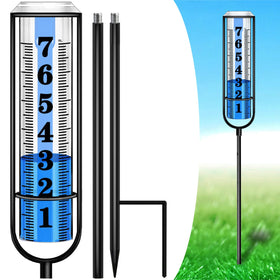 Asenron Rain Gauge Outdoor assembly demonstrates quick setup for garden monitoring.
