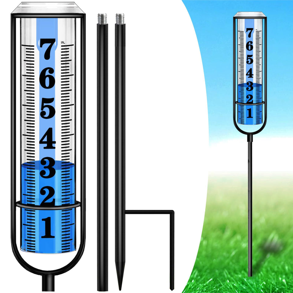 Asenron Rain Gauge Outdoor assembly demonstrates quick setup for garden monitoring.