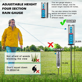 Asenron rain gauge outdoor displays durable materials for long garden use.