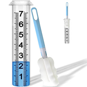 Asenron 7-inch rain gauge tube in clear body for yard use.