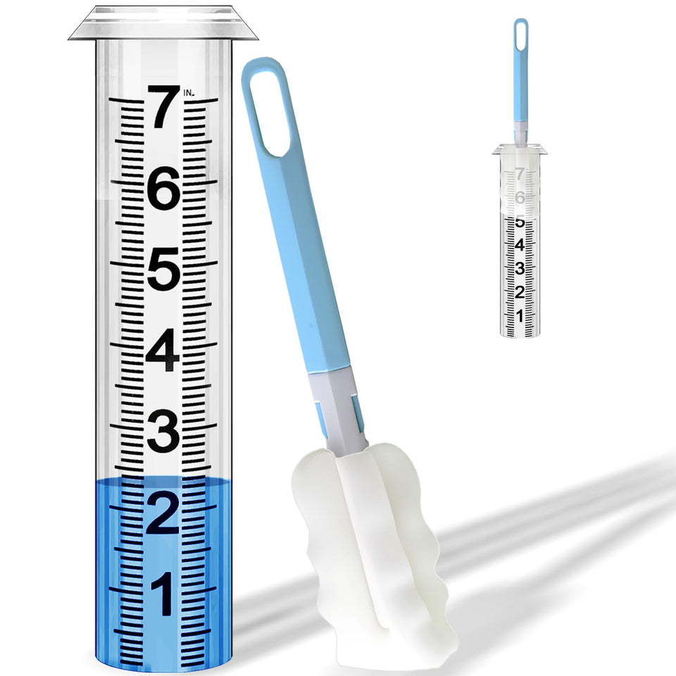 Asenron 7-inch rain gauge tube in clear body for yard use.