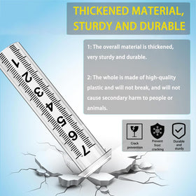 Thickened plastic resists cracking and yellowing outdoors.