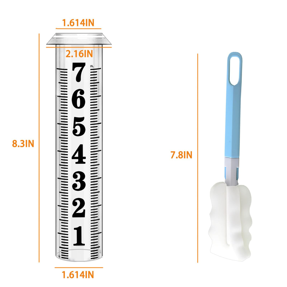 Asenron replacement tube kit includes brush for simple cleaning.