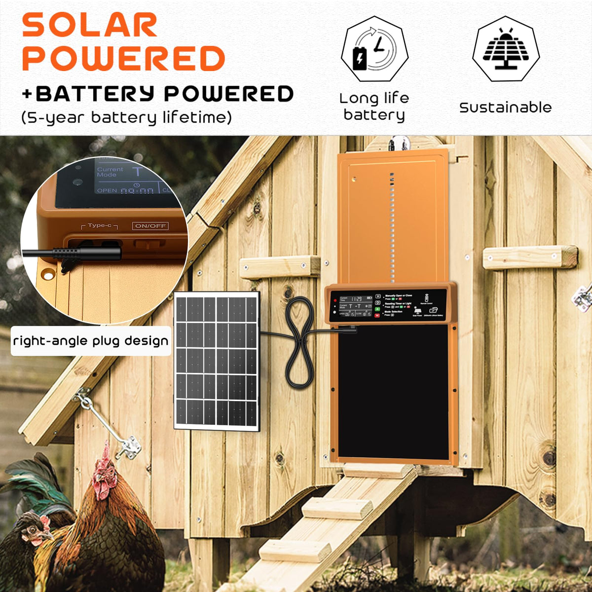 AsFrost easy installation and solar-powered setup for stress-free coops.