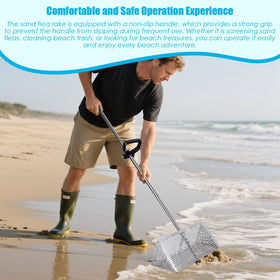 AshKiz Sand Flea Rake with rust-resistant finish suitable for coastal conditions.