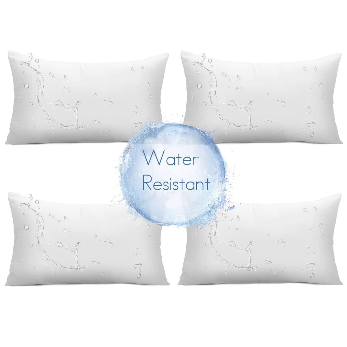 Ashler outdoor lumbar pillow 12x20, side view, boosts patio comfort