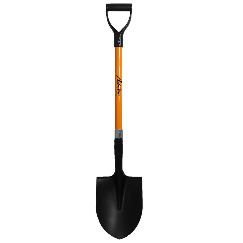 AshmanOnline heavy-duty digging shovel 41-inch round blade for trenching and soil scooping.