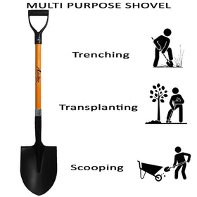 AshmanOnline shovel with durable handle lasts longer in tough soil tasks.