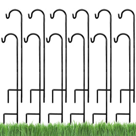 AshmanOnline 35-inch shepherd hook in black finish for durable outdoor displays.