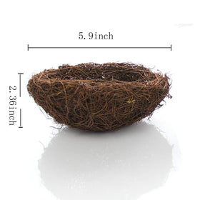 Asikkon rattan birdnest garden decor enhances outdoor settings with rustic charm