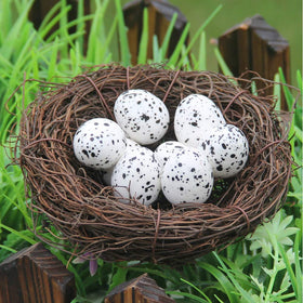 Asikkon rattan nest egg holder holds Easter eggs with natural charm