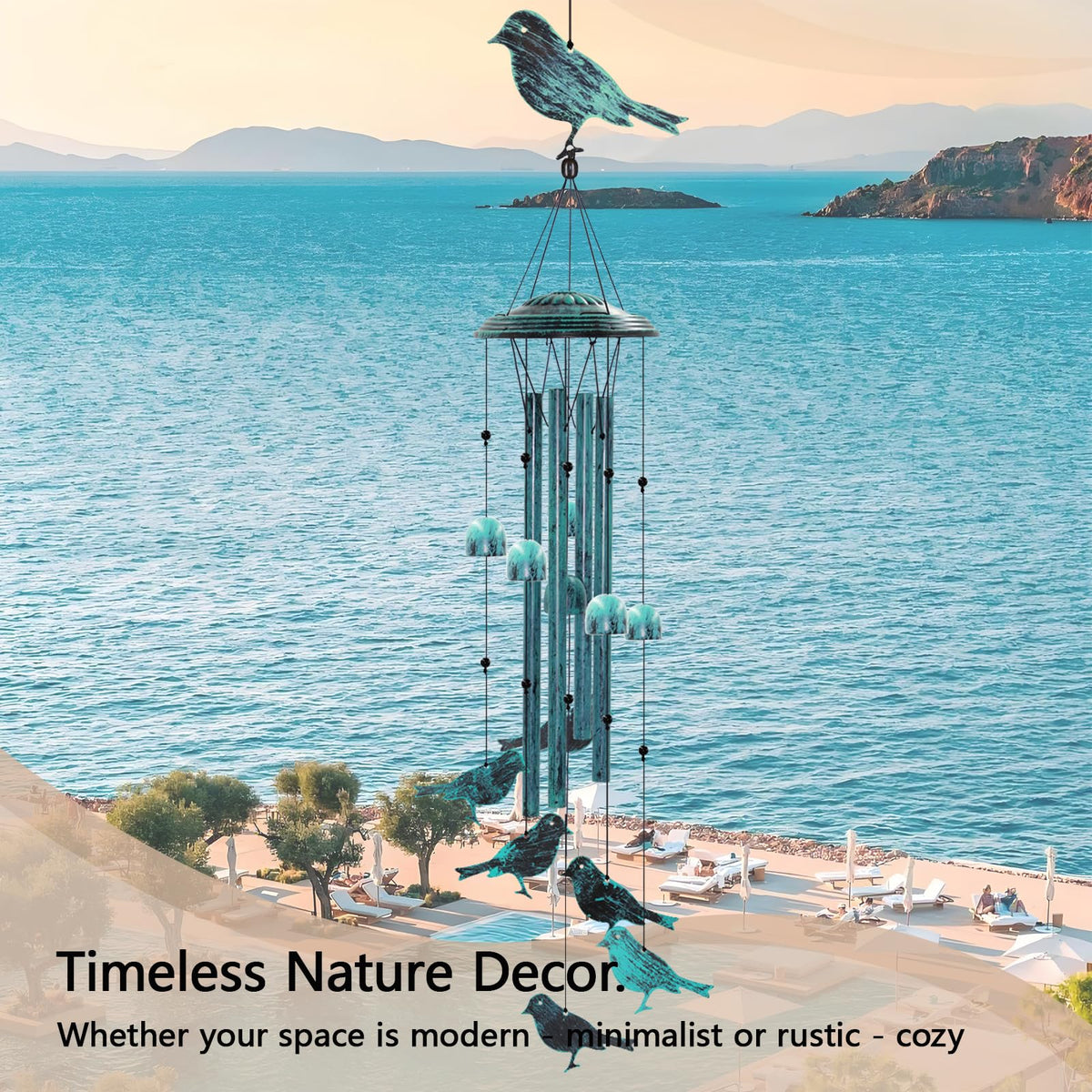 Askhald Wind chime features an S-shaped stainless steel hook for durable hanging.