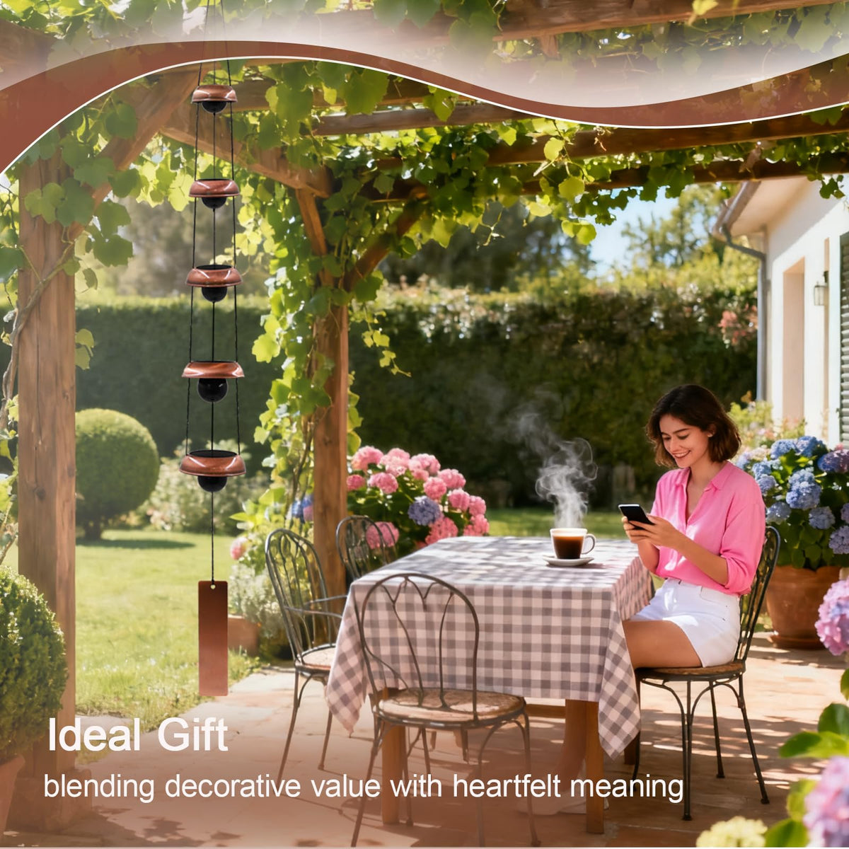 Askhald Feng Shui-inspired chimes helping balance energy in patios and yards