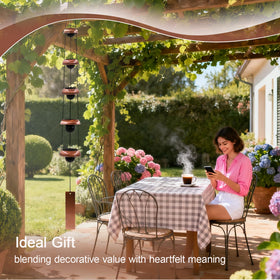 Askhald Feng Shui-inspired chimes helping balance energy in patios and yards