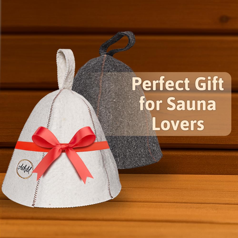ASKOLD wool sauna hat care and gifting idea.