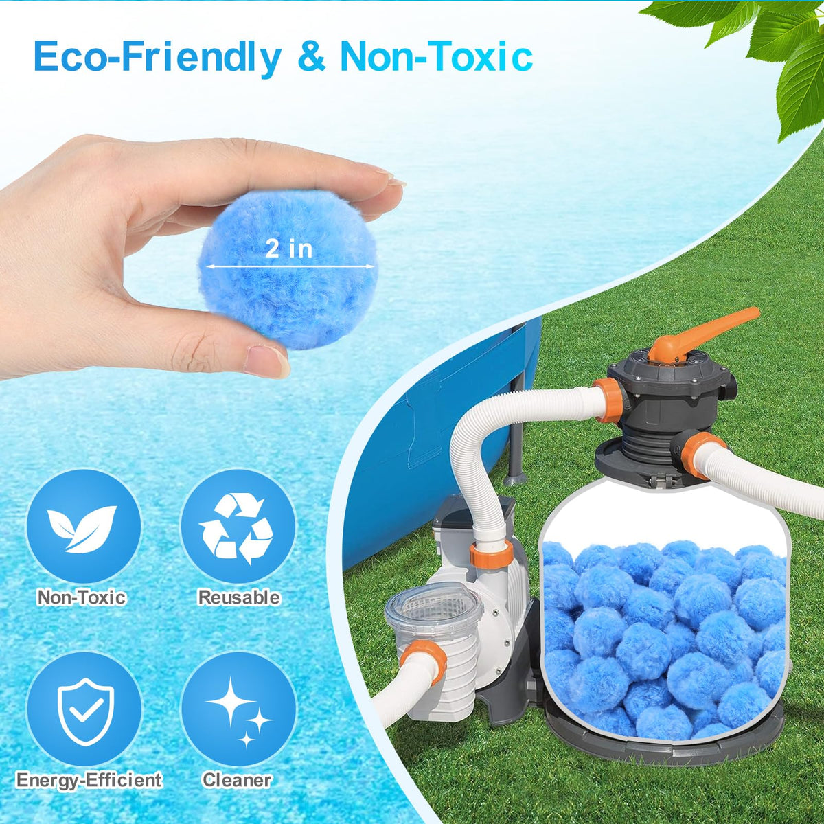 Askyli polysphere filter balls provide lightweight sand alternative with simple handling