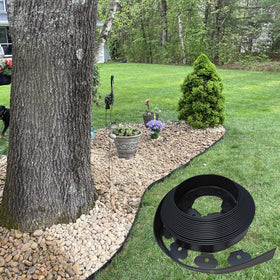 Asoleo Interlocking Edging Pieces allow quick setup with a seamless join.
